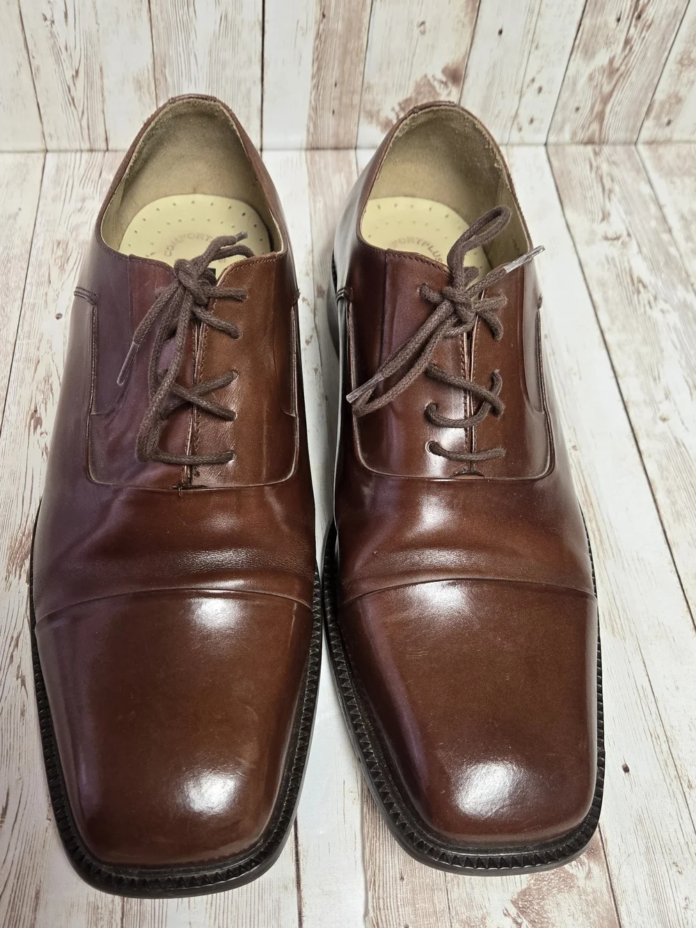 Stacy Adams Brown Leather Cap Toe Oxford Dress Shoes Men’s 12M